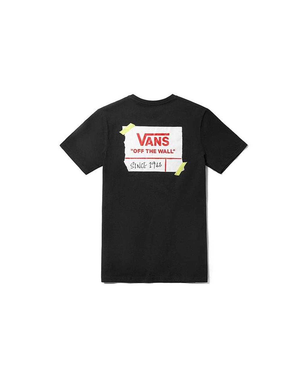 Vans Black Ap Diy Drop Short Sleeve Round Neck Couple Style for men