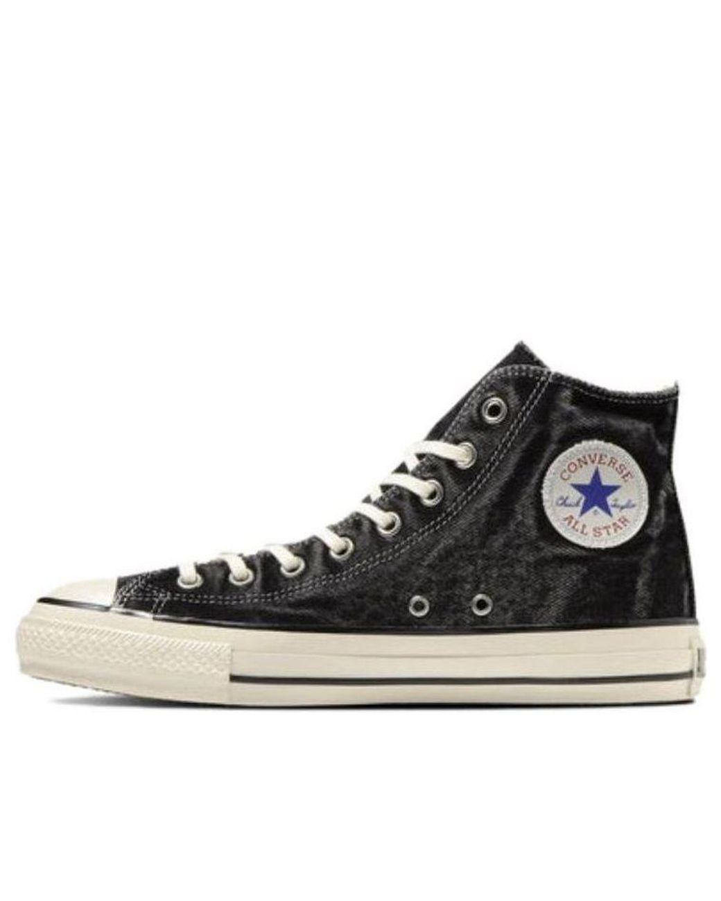 Converse Black All Star Us Aged Denim High Top 'Aged' for men