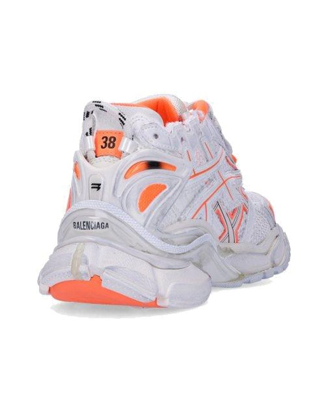 Balenciaga White Runner Sneakers Fluo Mesh And Nylon' for men