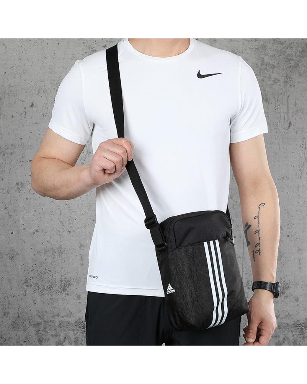 Adidas Black Organiser Bag for men