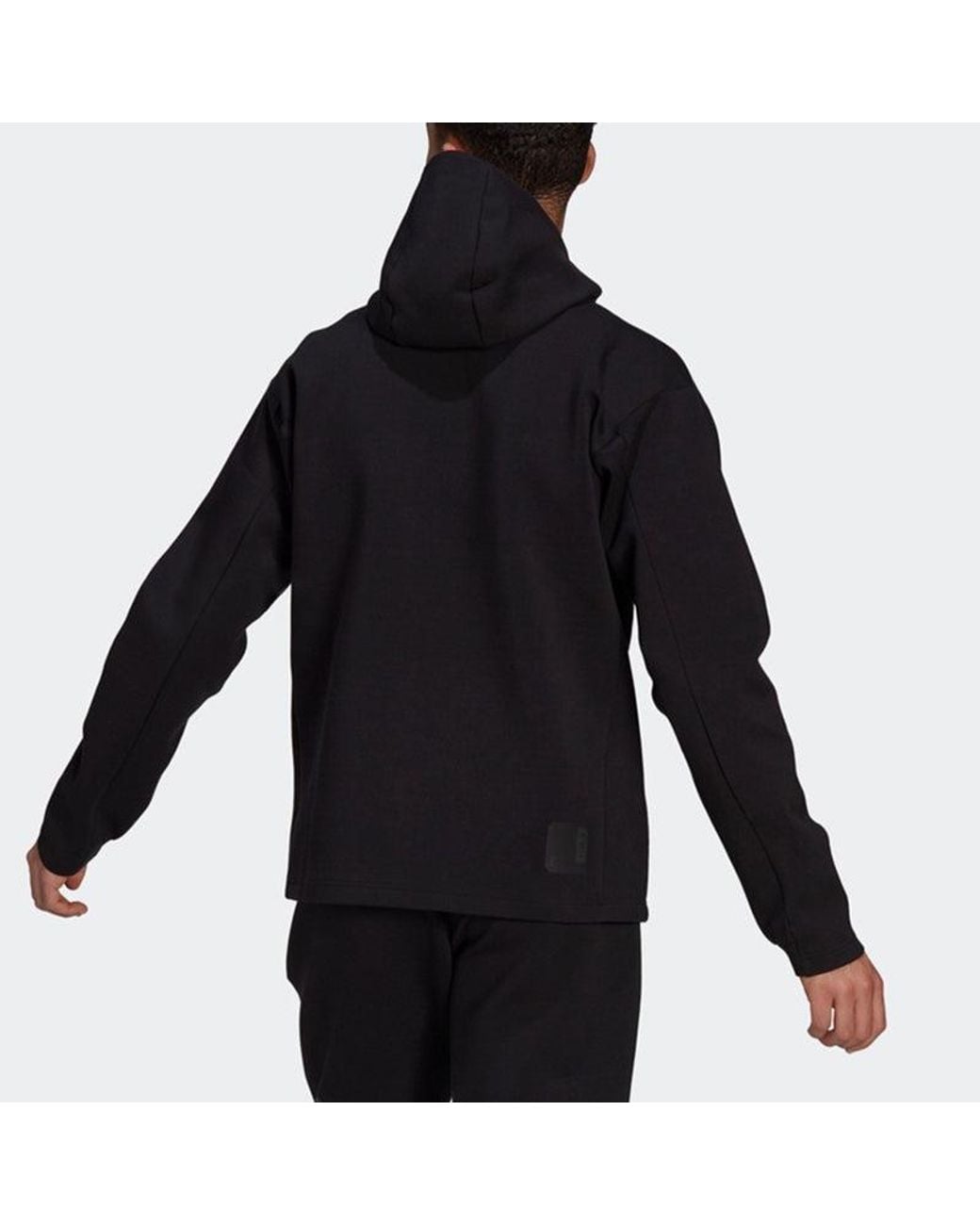 Adidas Black Wj Jkt Warm Casual Sports Hooded Jacket for men