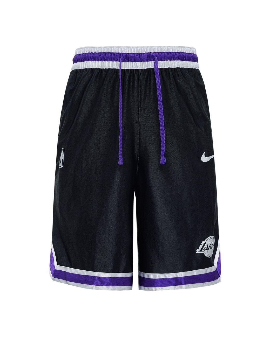 Nike Blue Nba Courtside Los Angeles Lakers Lacing Basketball Training Sports Shorts for men