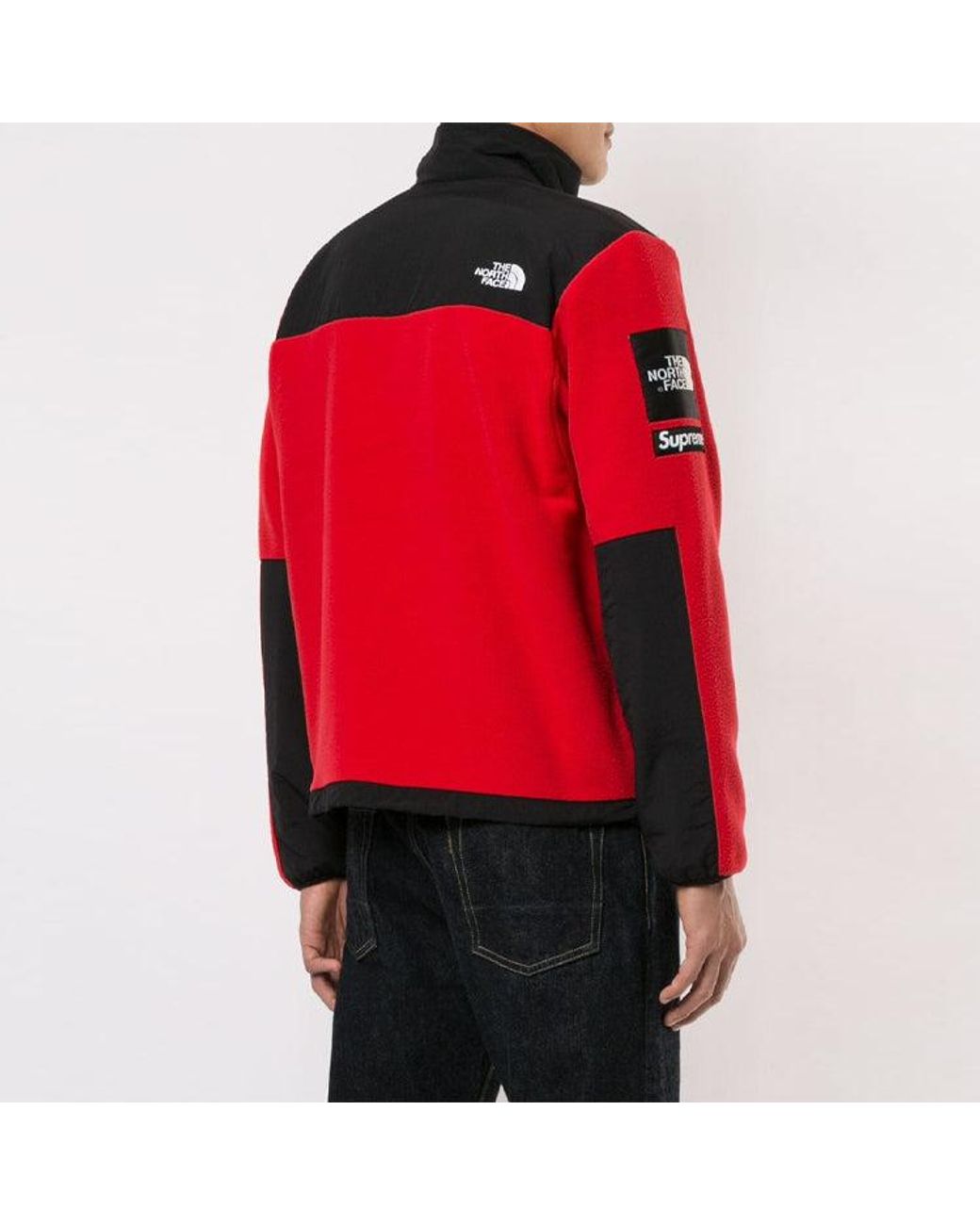 Supreme Ss19 X The North Face Arc Logo Denali Fleece Jacket in Red