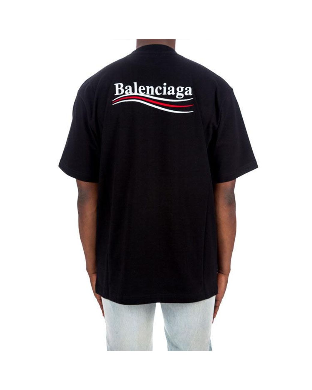 Balenciaga Black Political Campaign T-Shirt Large Fit for men