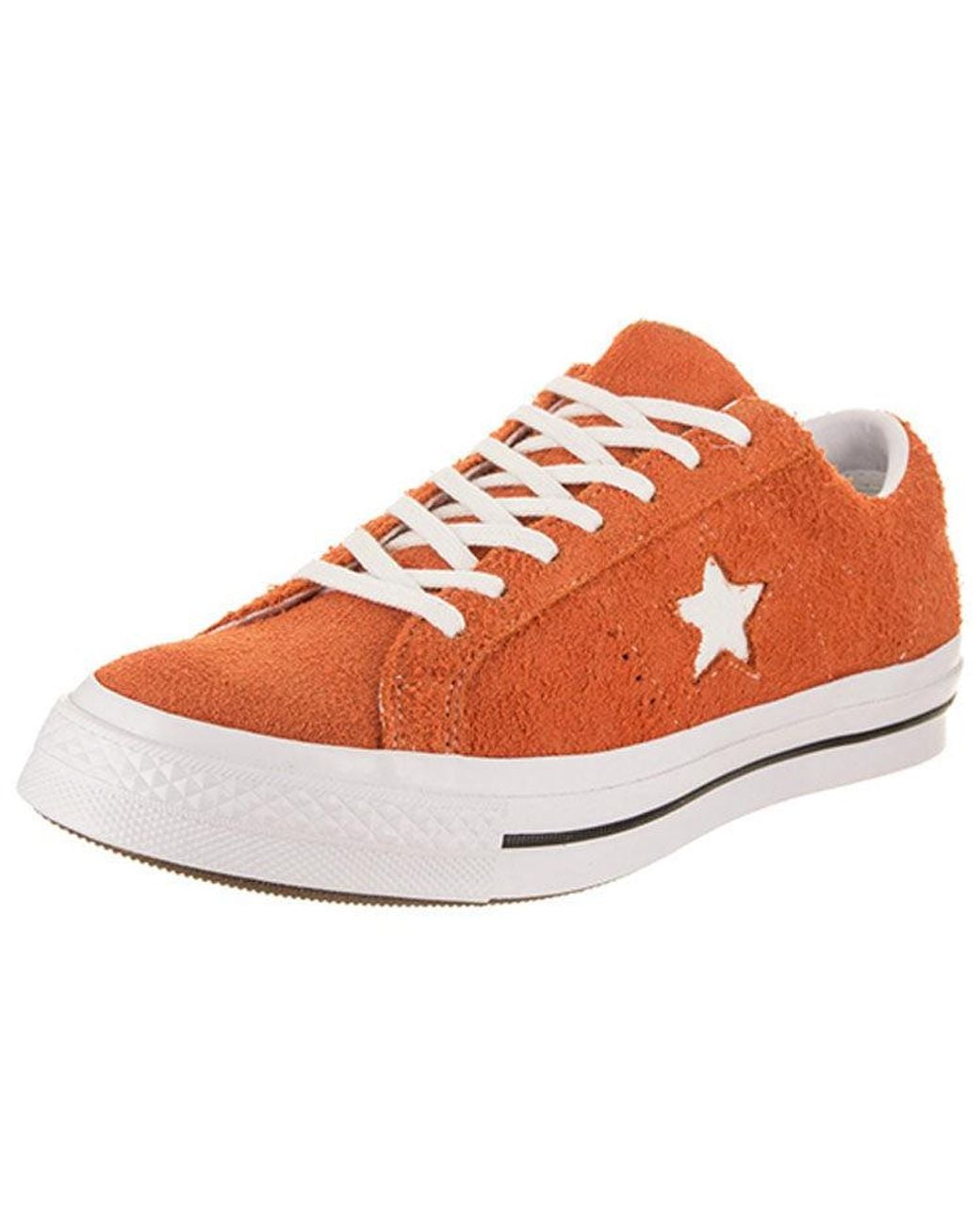 Converse Red One Star Ox Vintage Suede 'Bold Mandarin' for men