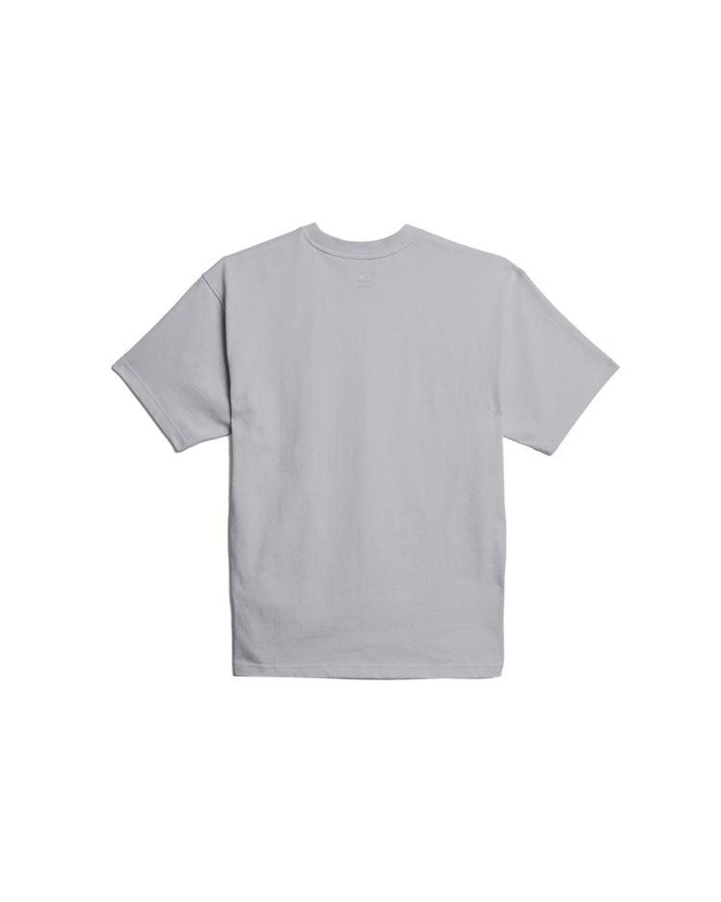 Adidas Gray Originals X Pharrell Williams Basics Short-sleeved Embroidered Letters Grey for men