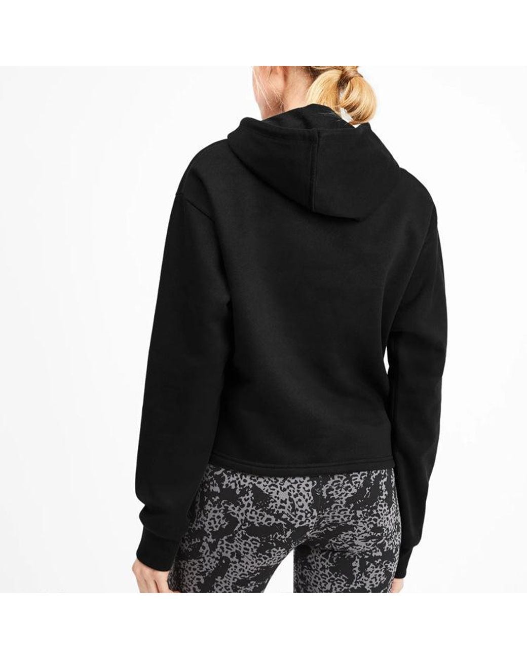 PUMA Elevated Essentials Cropped Hoodie Black Xl