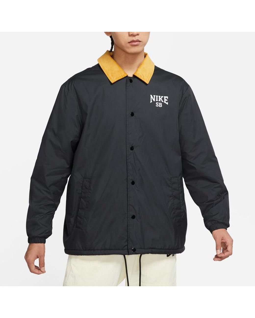 Nike Blue Sb Skateboard Logo Casual Sports Skateboard Lapel Jacket for men