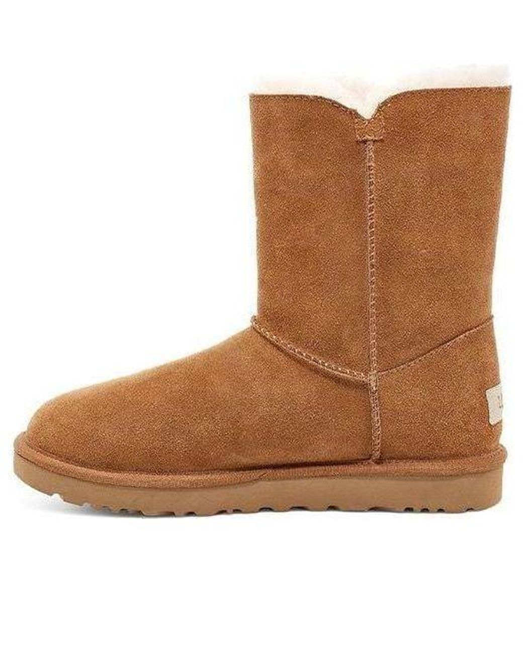 Ugg Brown (Wmns) Bailey Button Charm Metallic Alphabet Version Fleece Lined