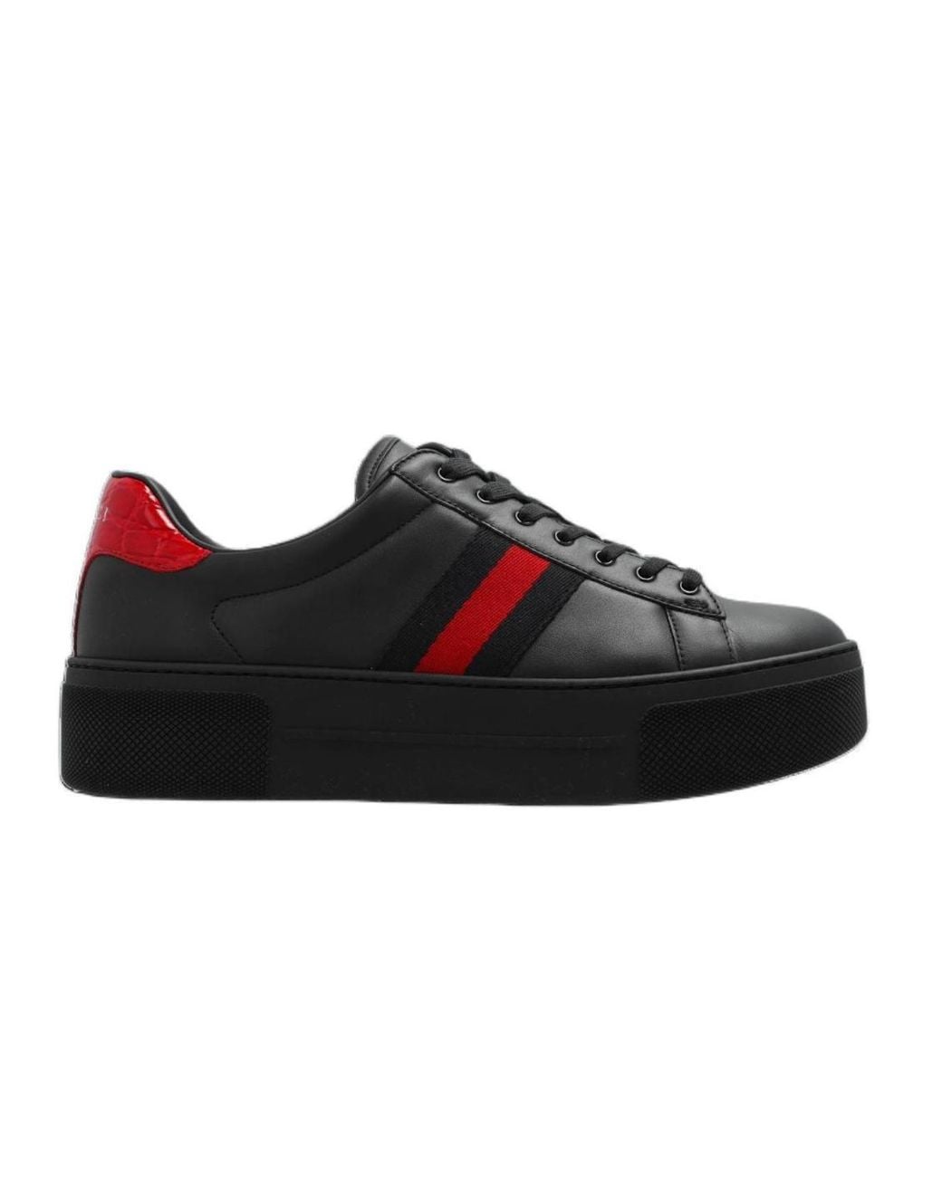 Gucci Black (Wmns) Ace Leather Platform
