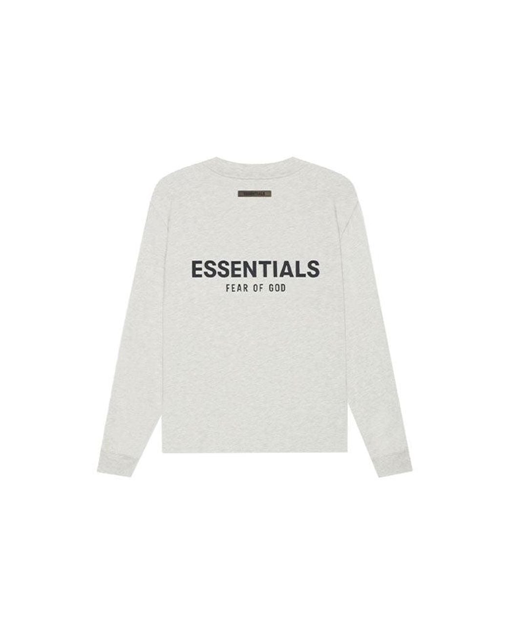 Fear Of God White Ss21 Long Sleeve T-Shirt 'Light Heather Oatmeal' for men