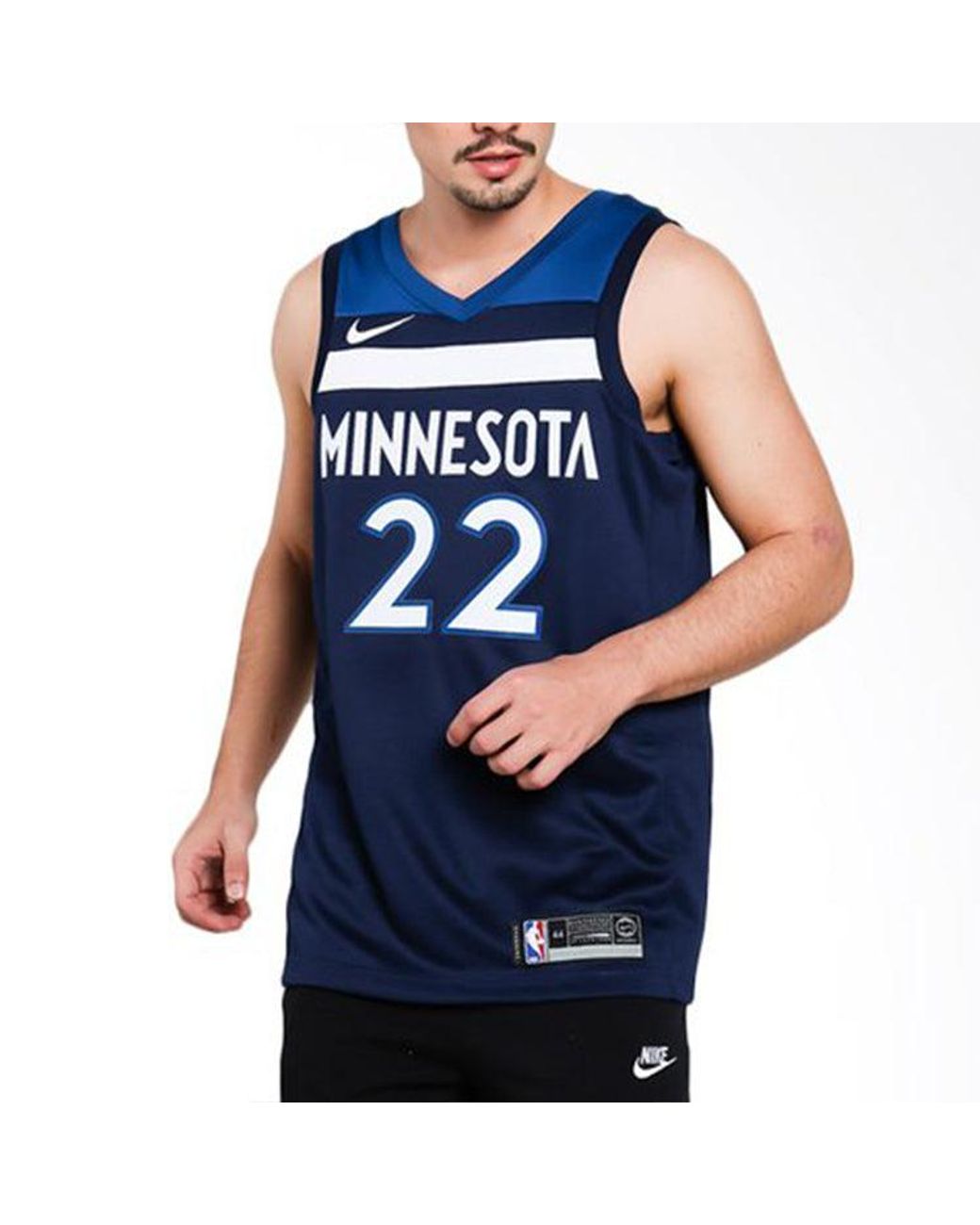 Nike Blue Nba Andrew Wiggins Icon Edition Swingman Jersey Sw Fan Edition Minnesota Timberwolves Dark for men