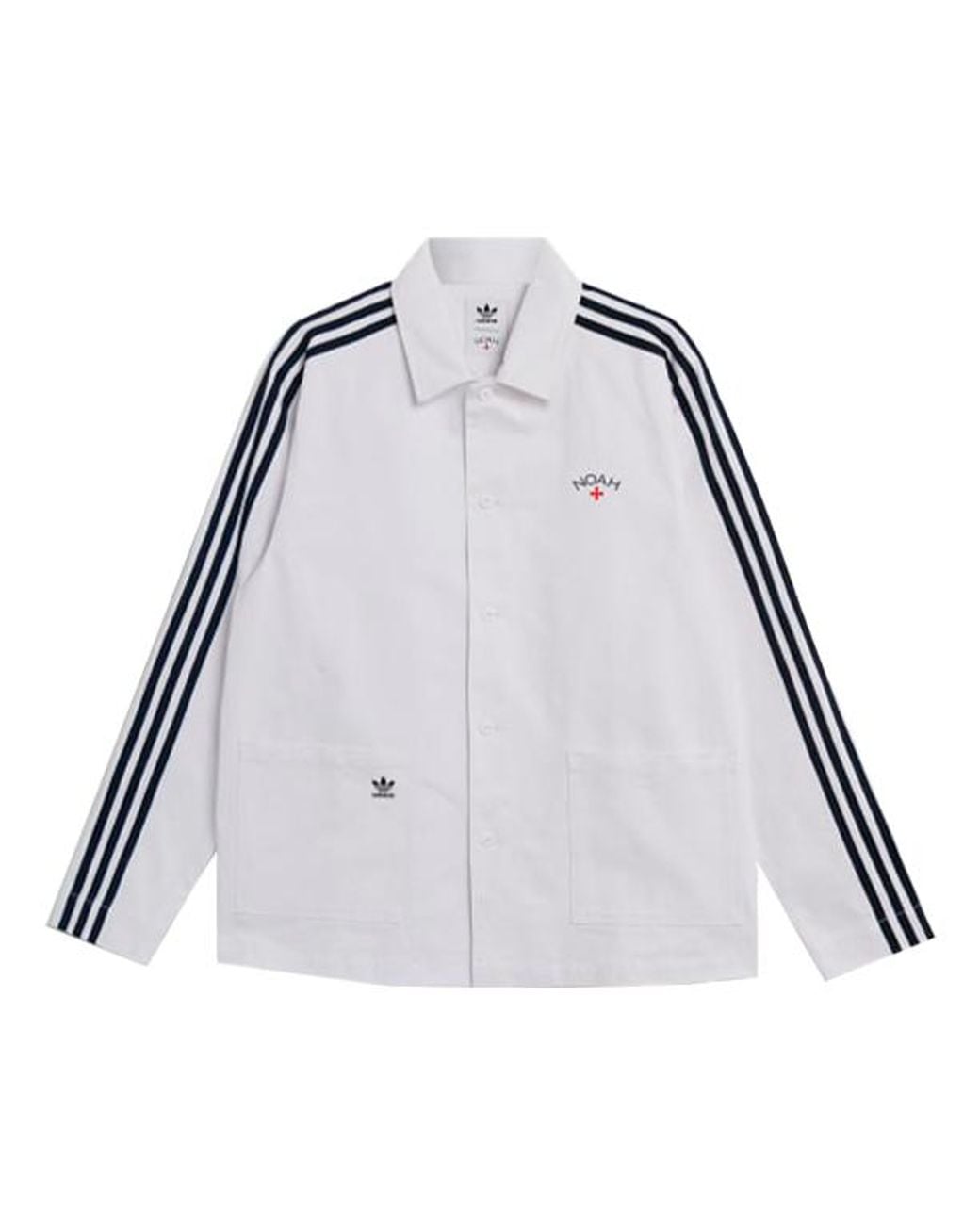 Adidas Gray Originals X Noah Crossover Logo Stripe Jacket for men