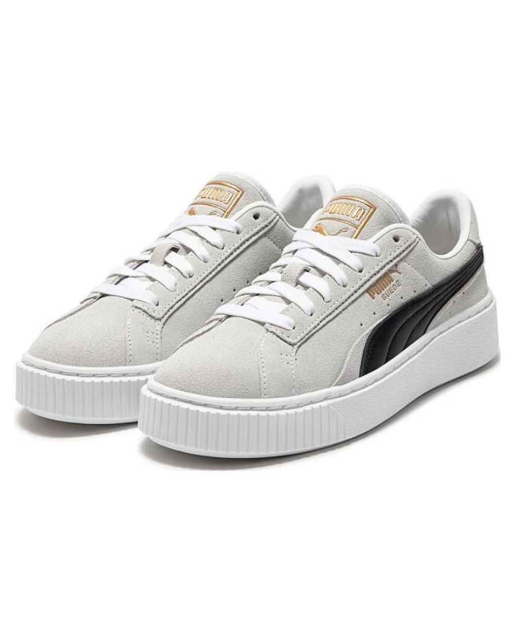 PUMA White (Wmns) Suedeplatform And'