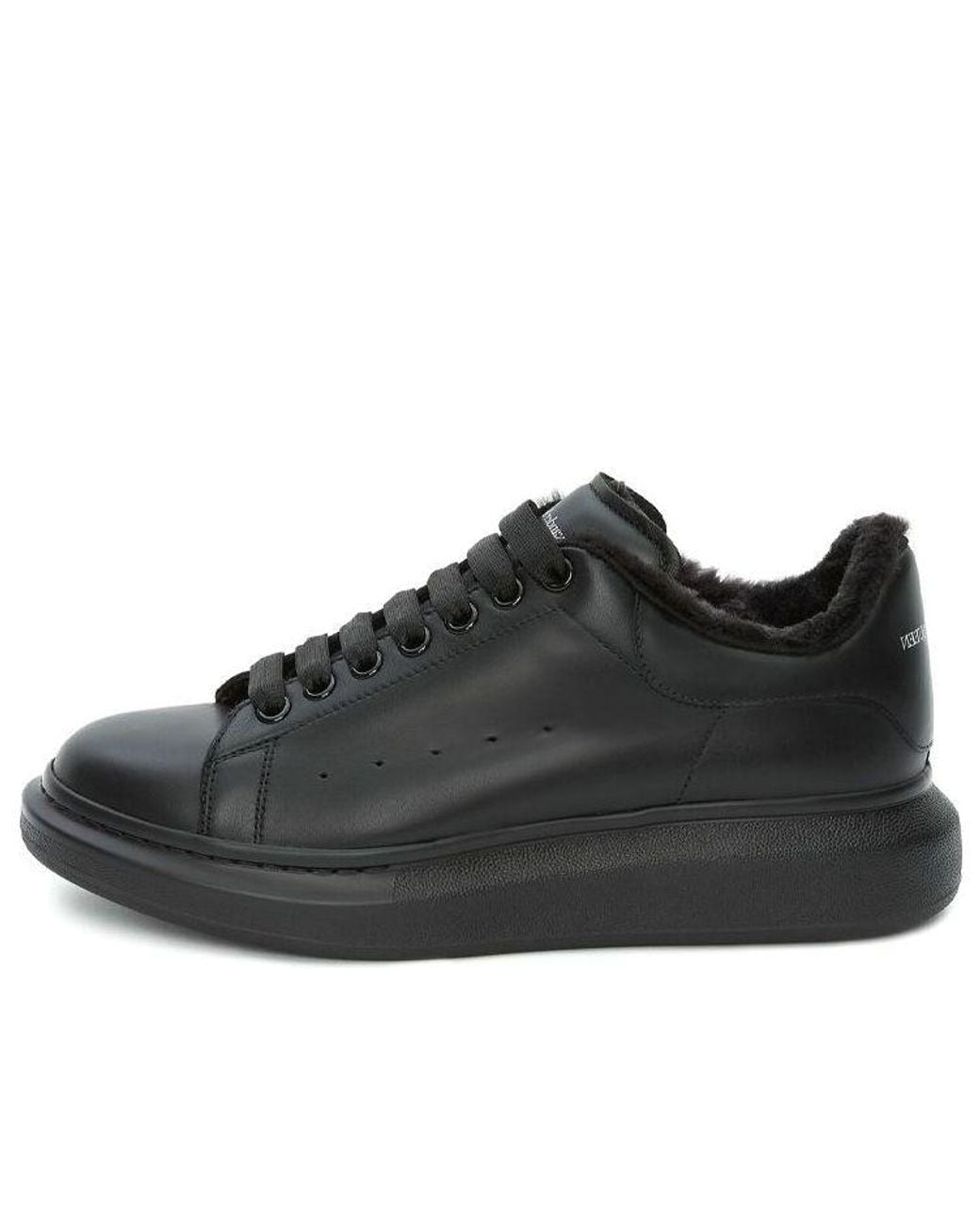 McQueen Black Oversized Sneaker Wool' for men