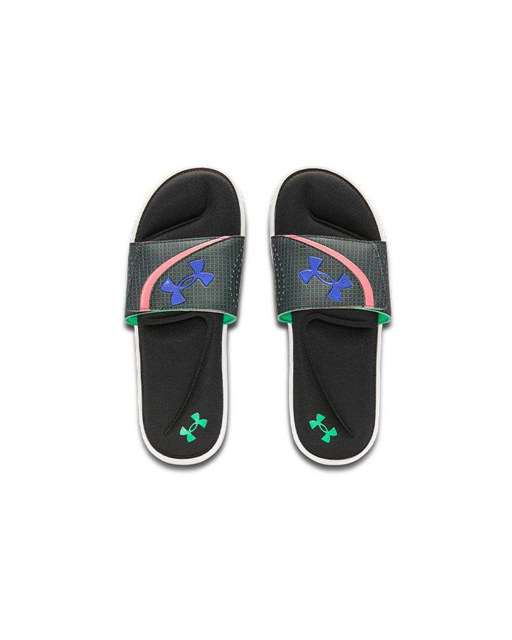 Under Armour Green Ignite 6 Graphic Strap Slide Cerise' for men