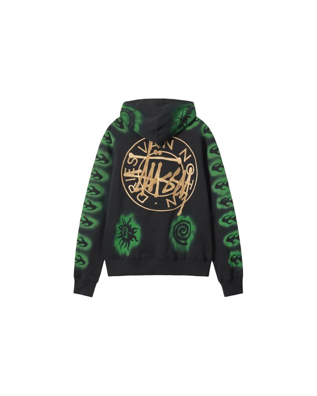 Stussy Green X Dries Van Noten Embroidered Hoodie for men