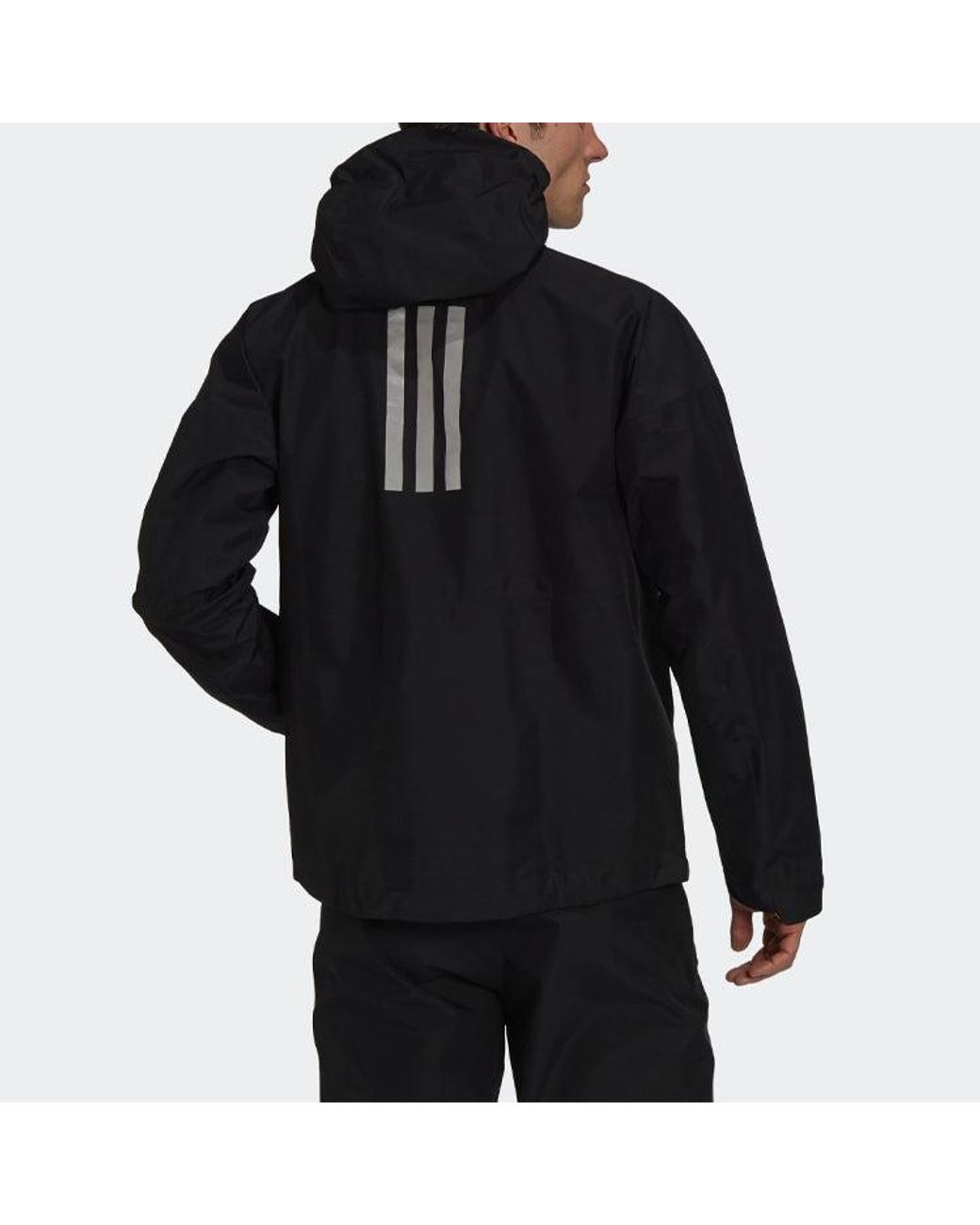 Adidas Black Terrex Gore-tex Paclite Rain Jacket for men