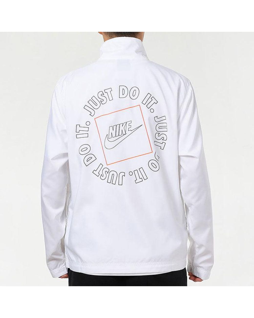 Nike White Logo Printing Sports Jacket for men