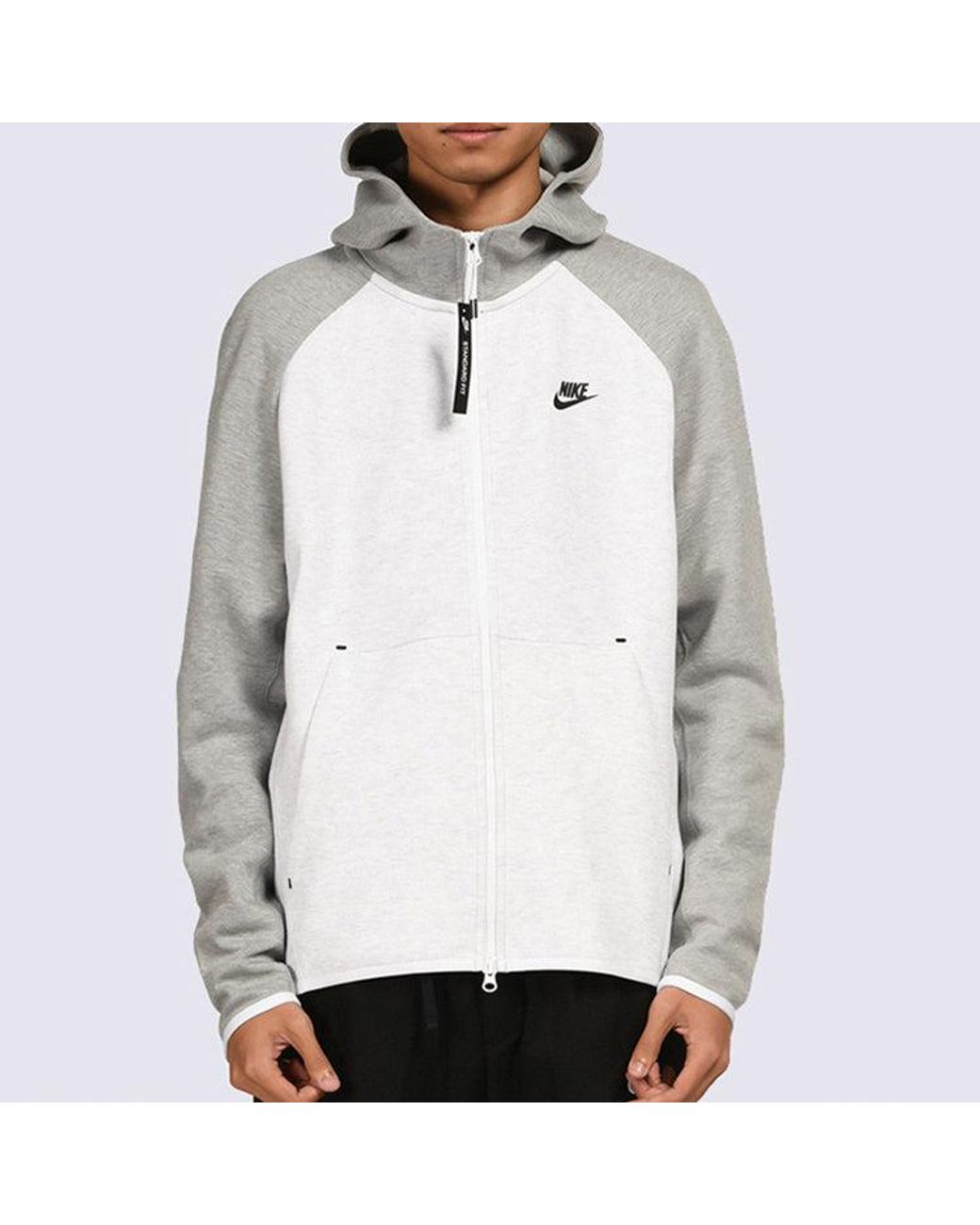 Nike Gray Athleisure Casual Sports Hooded Jacket for men