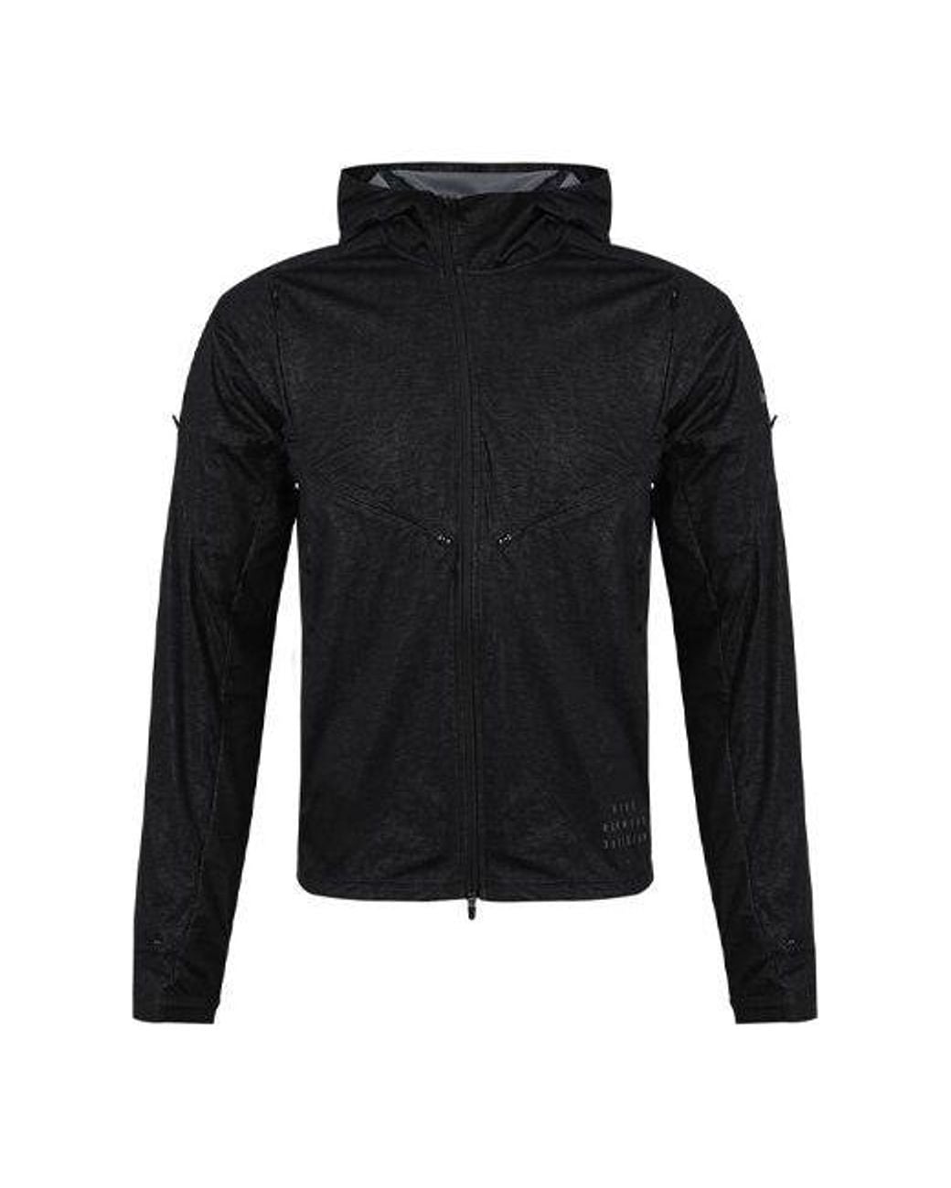 Nike Black Casual Hooded Running Jacket for men