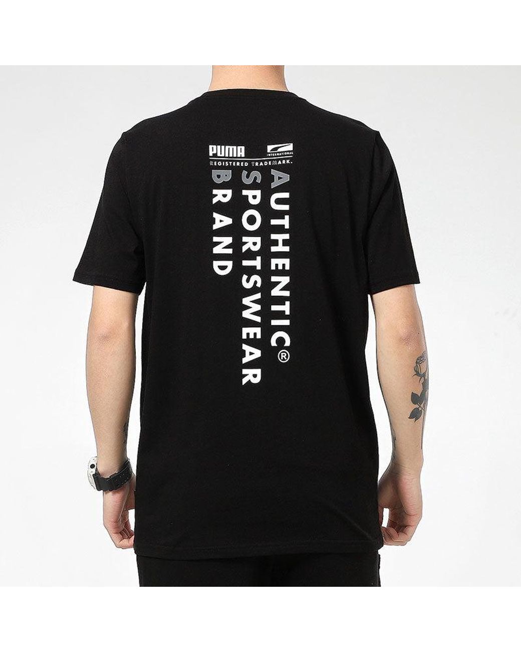 PUMA Black Casual Graphic T-Shirts for men