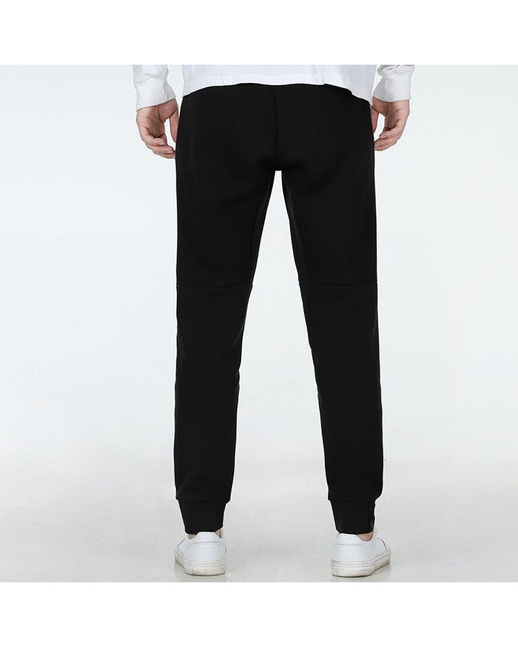 Adidas Black Wj Pnt Swt Martial Arts Series Logo Knit Bundle Feet Sports Pants/Trousers/Joggers for men