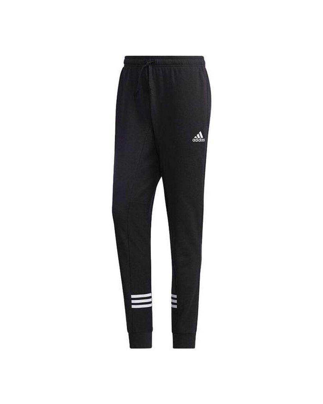 Adidas Black M E Comf Pt Stripe Running Bundle Feet Sports Pants for men