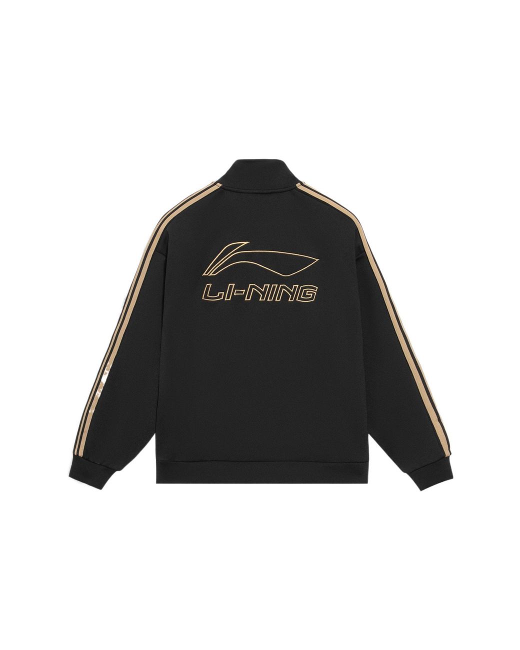 Li-ning Black Striped Graphic Jacket Khaki' for men
