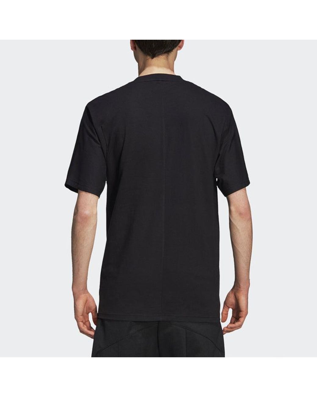 Adidas Black Originals Athleisure Casual Sports Printing Logo Alphabet Round Neck Short Sleeve for men