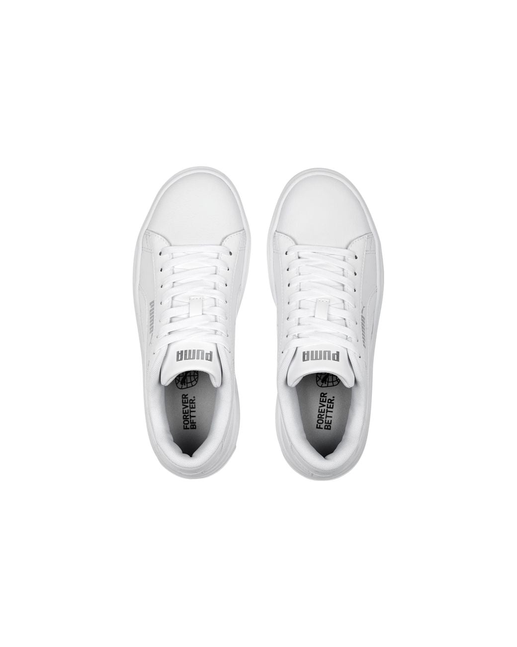 PUMA White Smash Platform V3 Sneakers