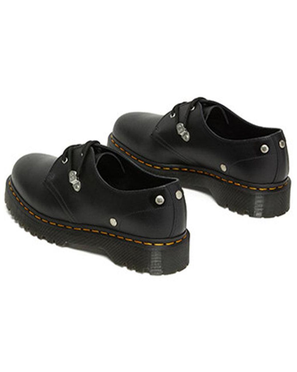 Dr. Martens Black 1461 Bex Stud Leather Shoes 'Carbon' for men