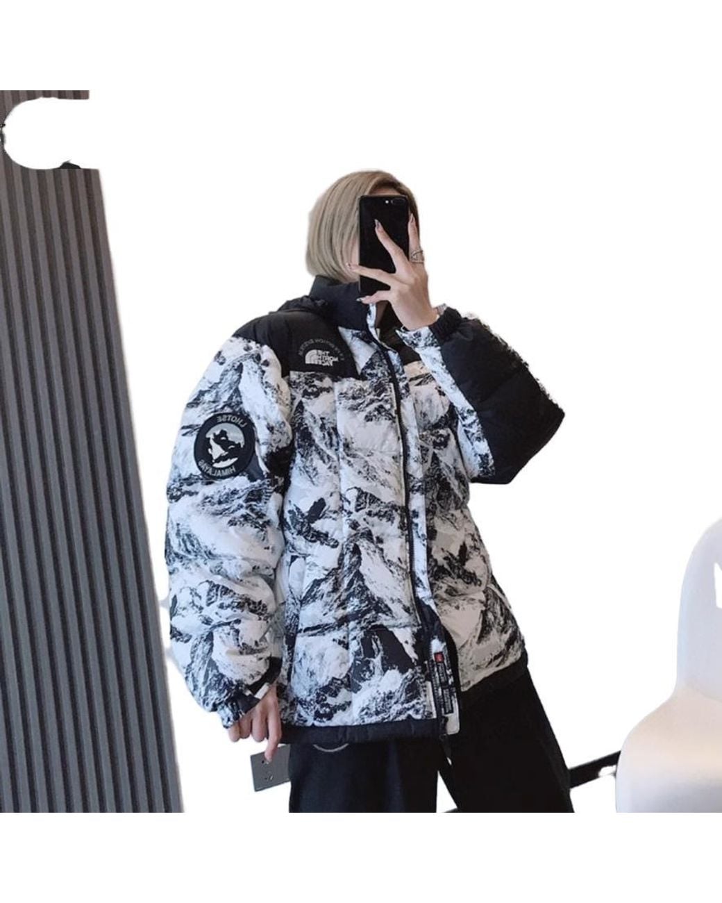 The North Face Gray Winter Custom Printed Jacket Nj1Dl56C for men