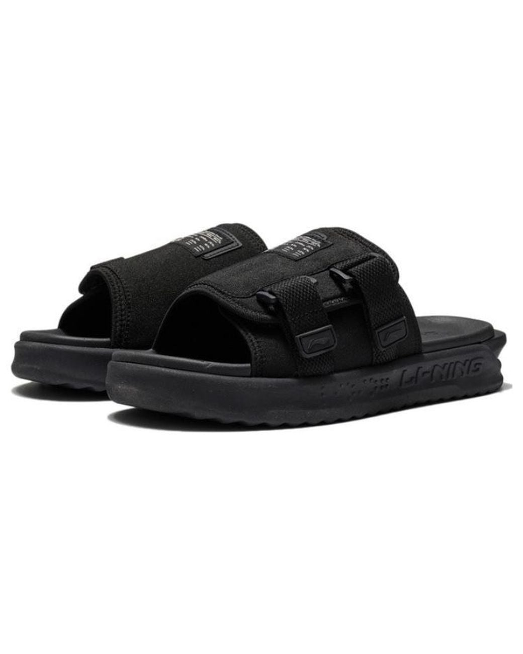 Li-ning Black Casual Sandals for men