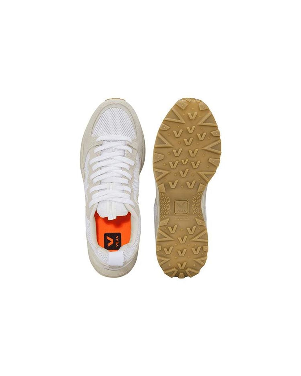 Veja White Venturi Suede Lace-Up Pierre Natural'