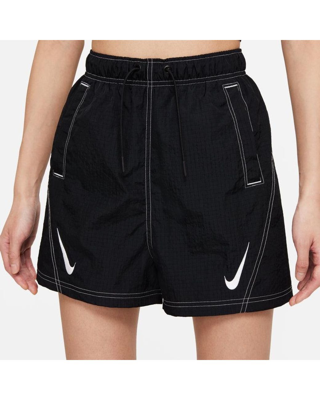 Nike Black (Wmns) As W Sportswear Rpl Swsh Wvn Gx Hr Sh