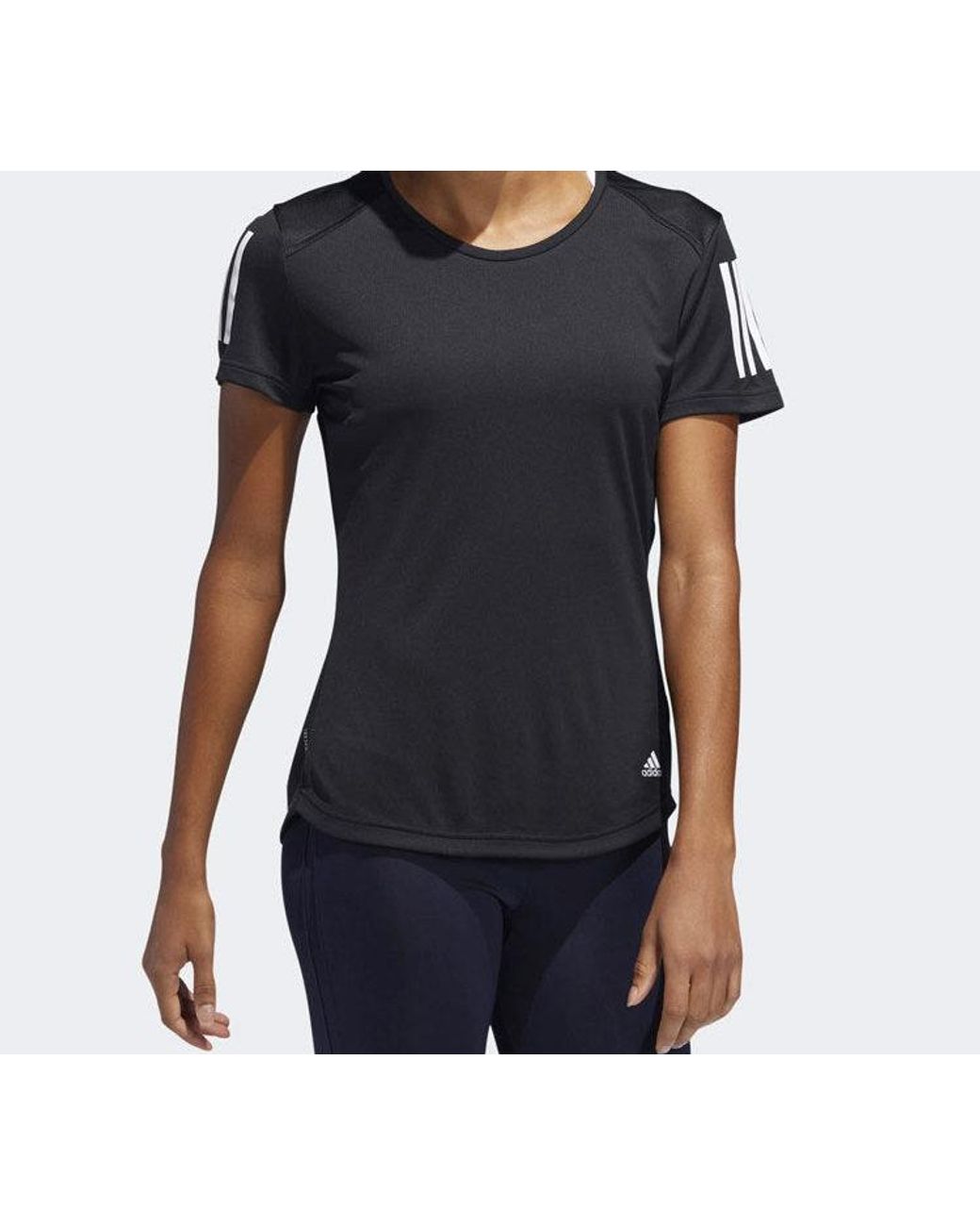 Adidas Black (Wmns) Own The Run Tee Running Short-Sleeve Tee