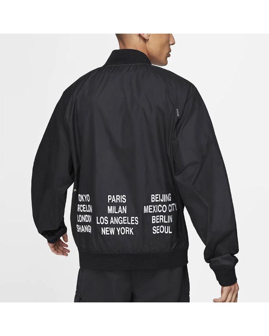Nike Blue Alphabet Logo Printing Woven Casual Jacket for men
