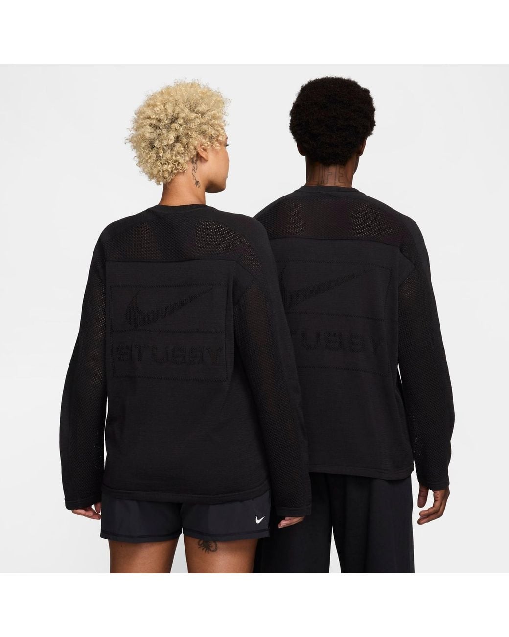 Nike X Stussy Long-Sleeve Knit Jersey in Black for Men | Lyst UK