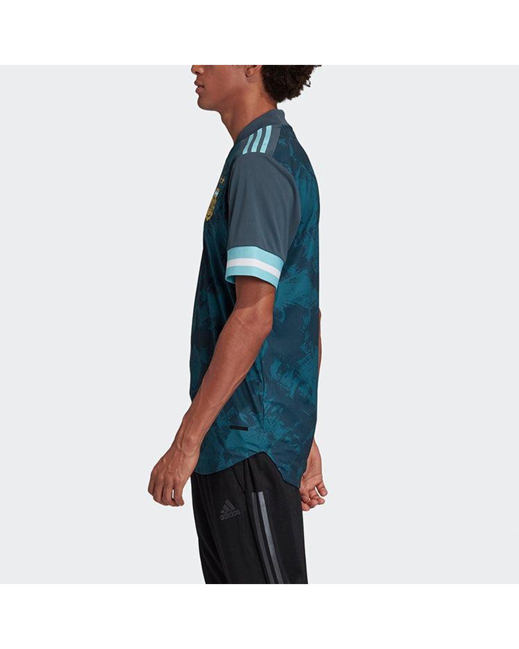 Adidas Blue Au Player Edition Argentina Away Breathable Short Sleeve Soccer/Football Jersey for men