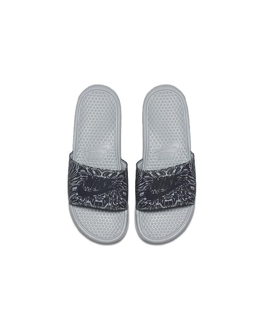 Nike Blue Benassi Jdi Slide 'Wolf' for men