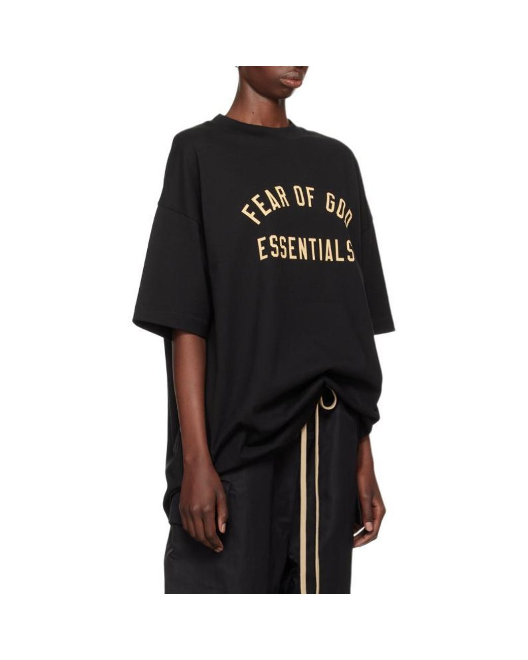 Fear Of God Black Jersey Crewneck Tee for men
