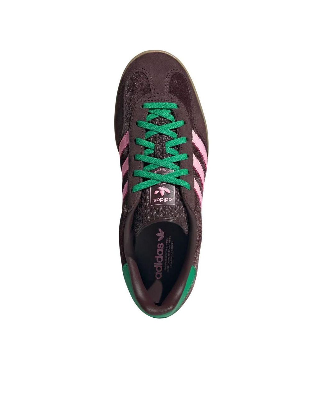 adidas gazelle silver green womens Women's Gazelle Indoor Velvet 'Glow Pink/Court Green' – LOADED main image 1
