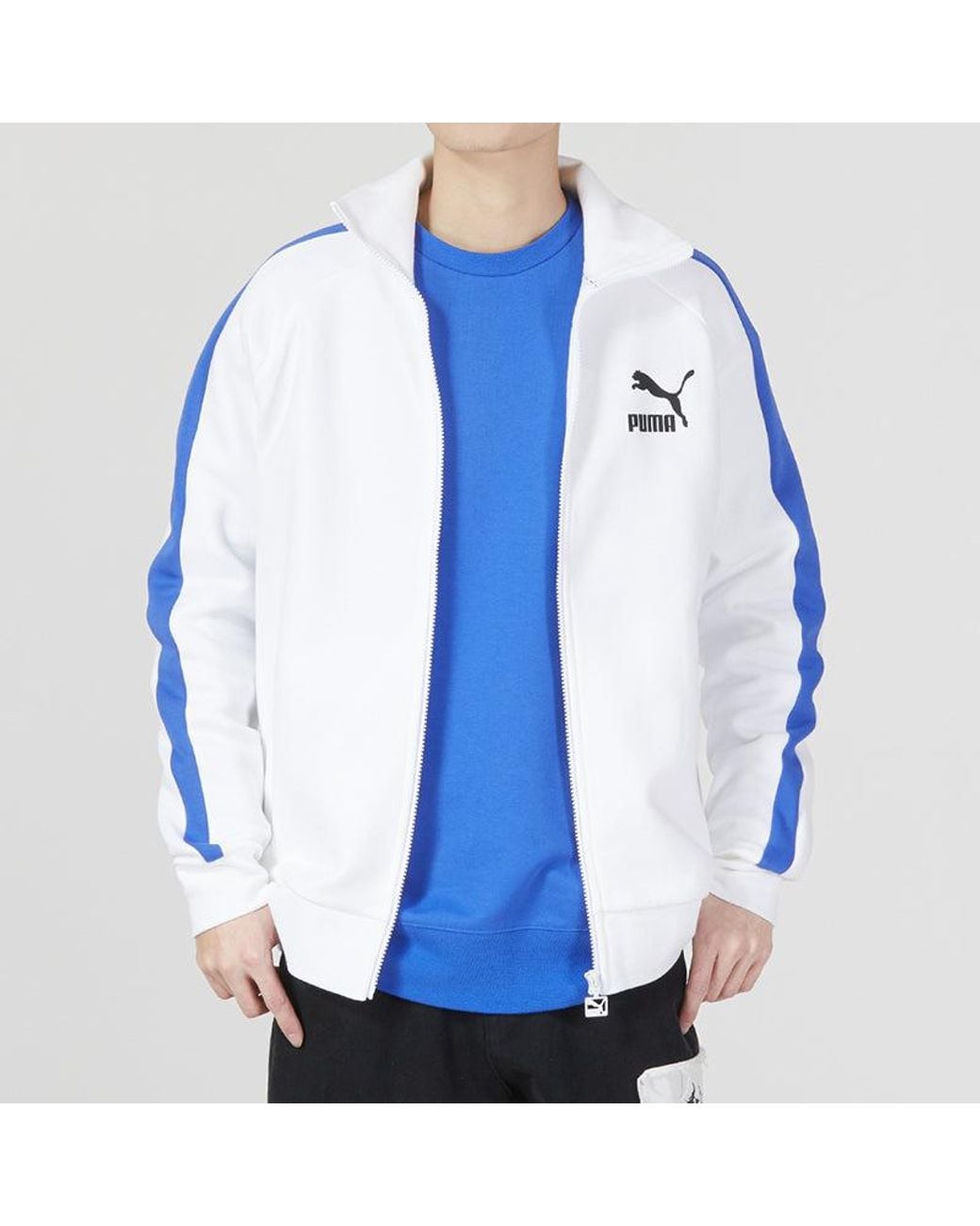 PUMA White Iconic T7 Track Jacket for men