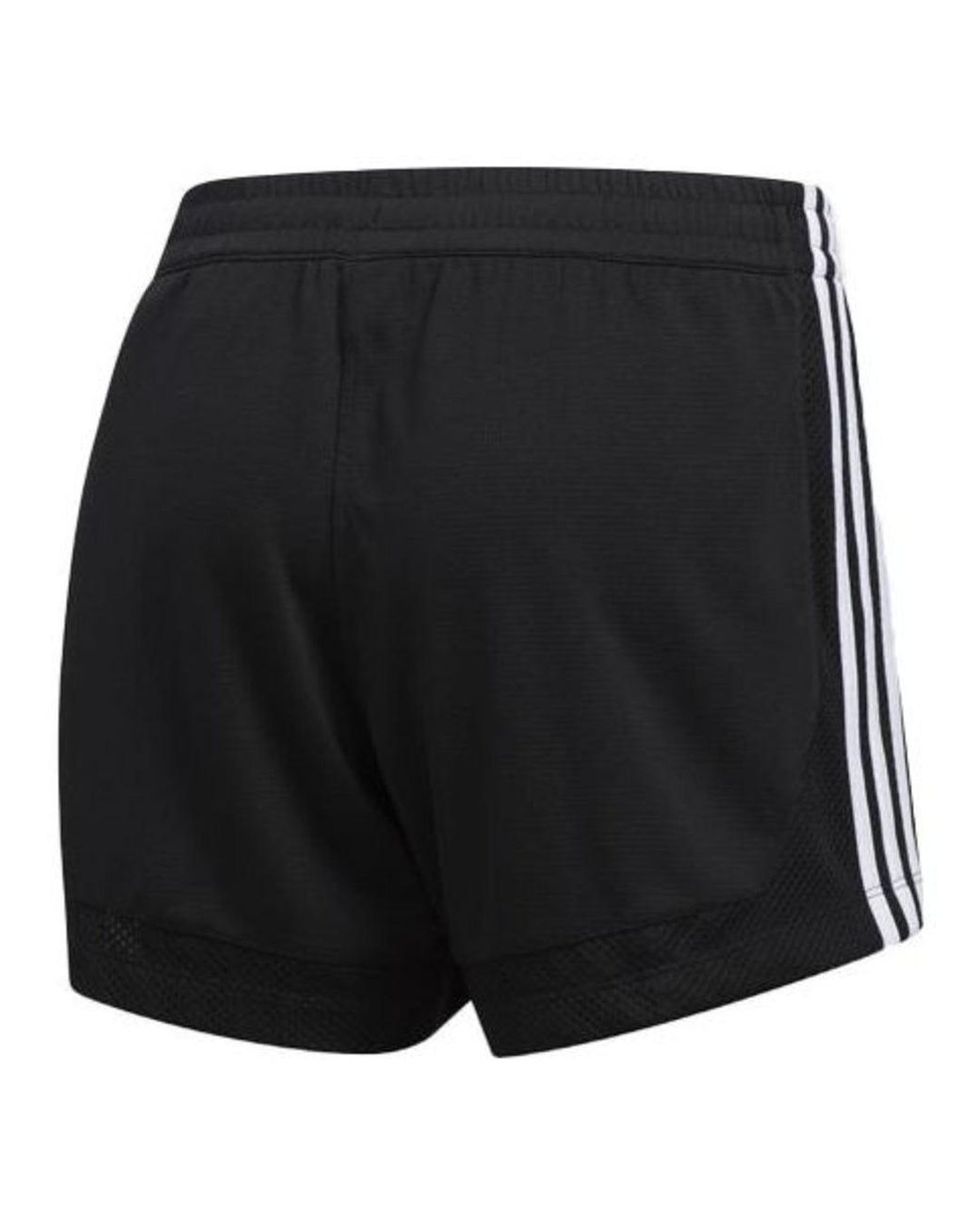Adidas Black (Wmns) 3-Stripes 5-Inch Mesh Shorts