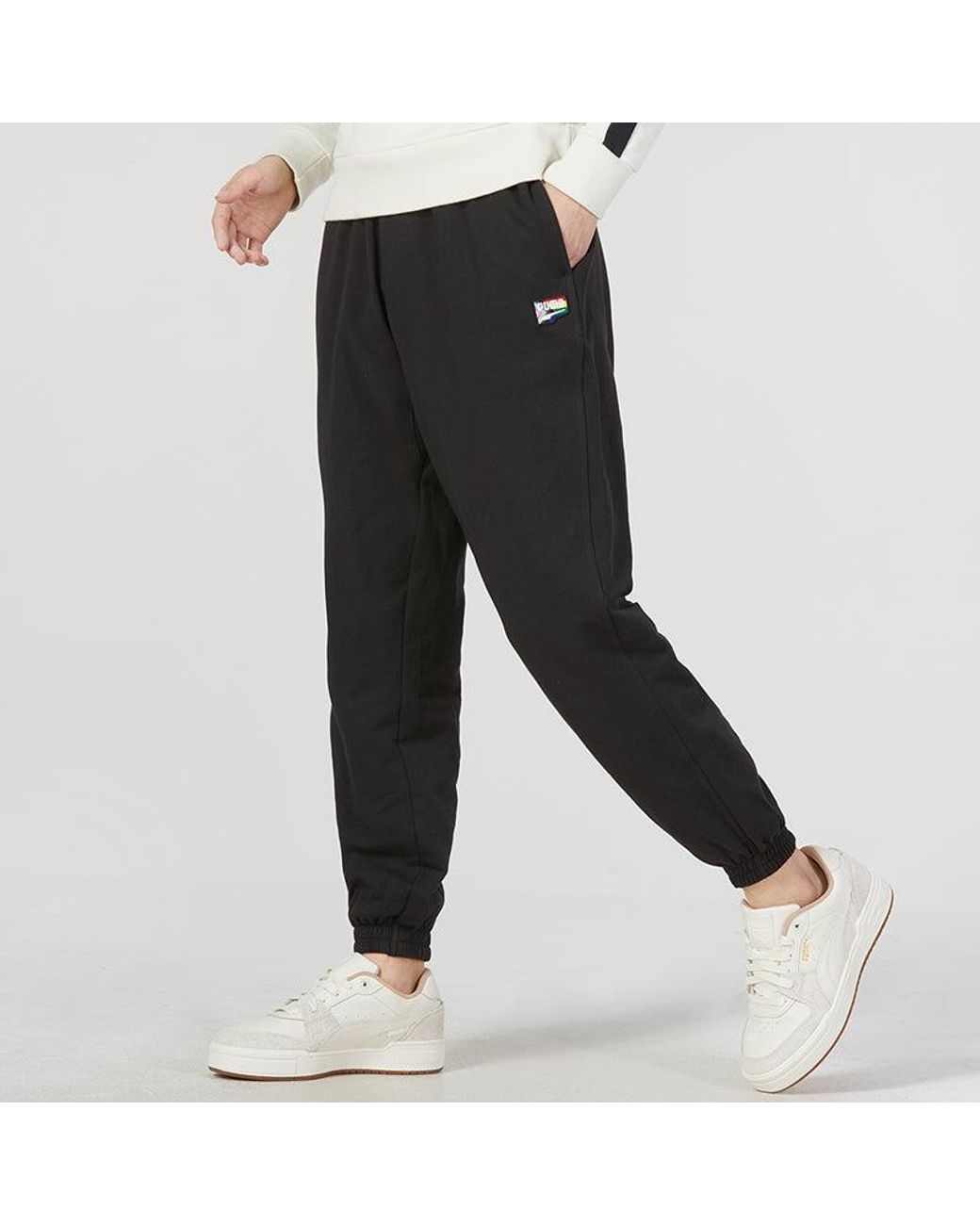 PUMA Black Downtown Pride Sweatpants Tr Logo Pants for men