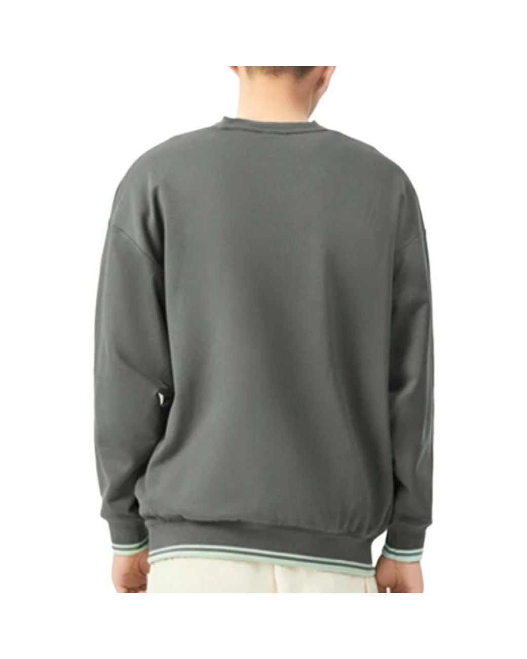 Li-ning Gray Stylish Loose Round Neck Pullover for men