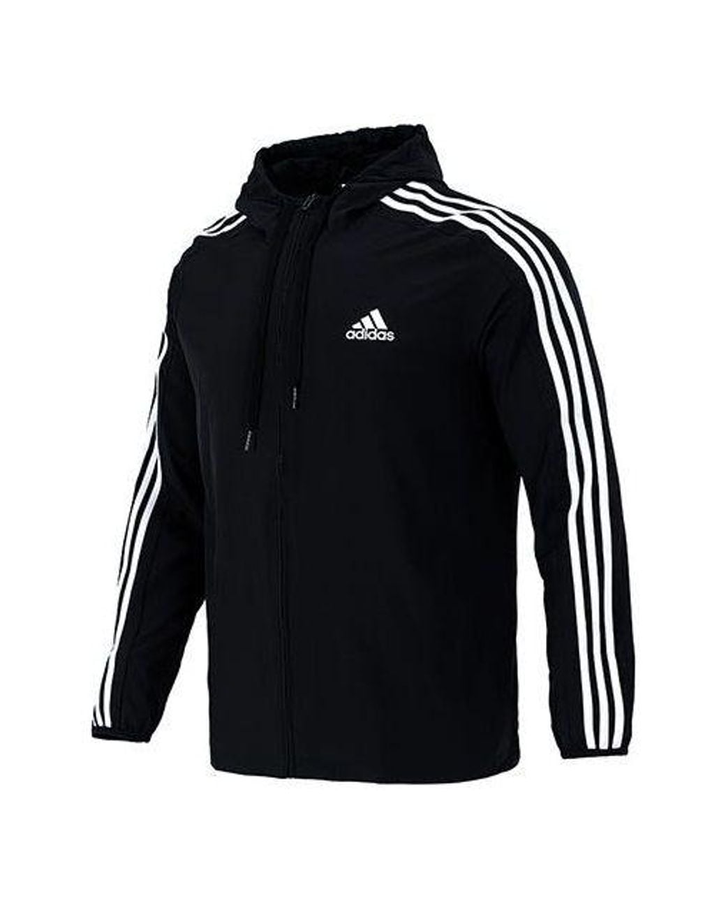 Adidas Blue 3S Wb Training Sports Hooded Logo Jacket Autumn for men