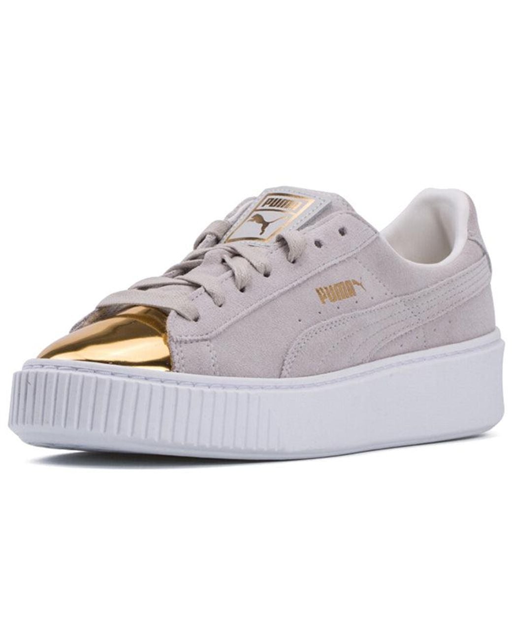 PUMA White (Wmns) Suede Platform