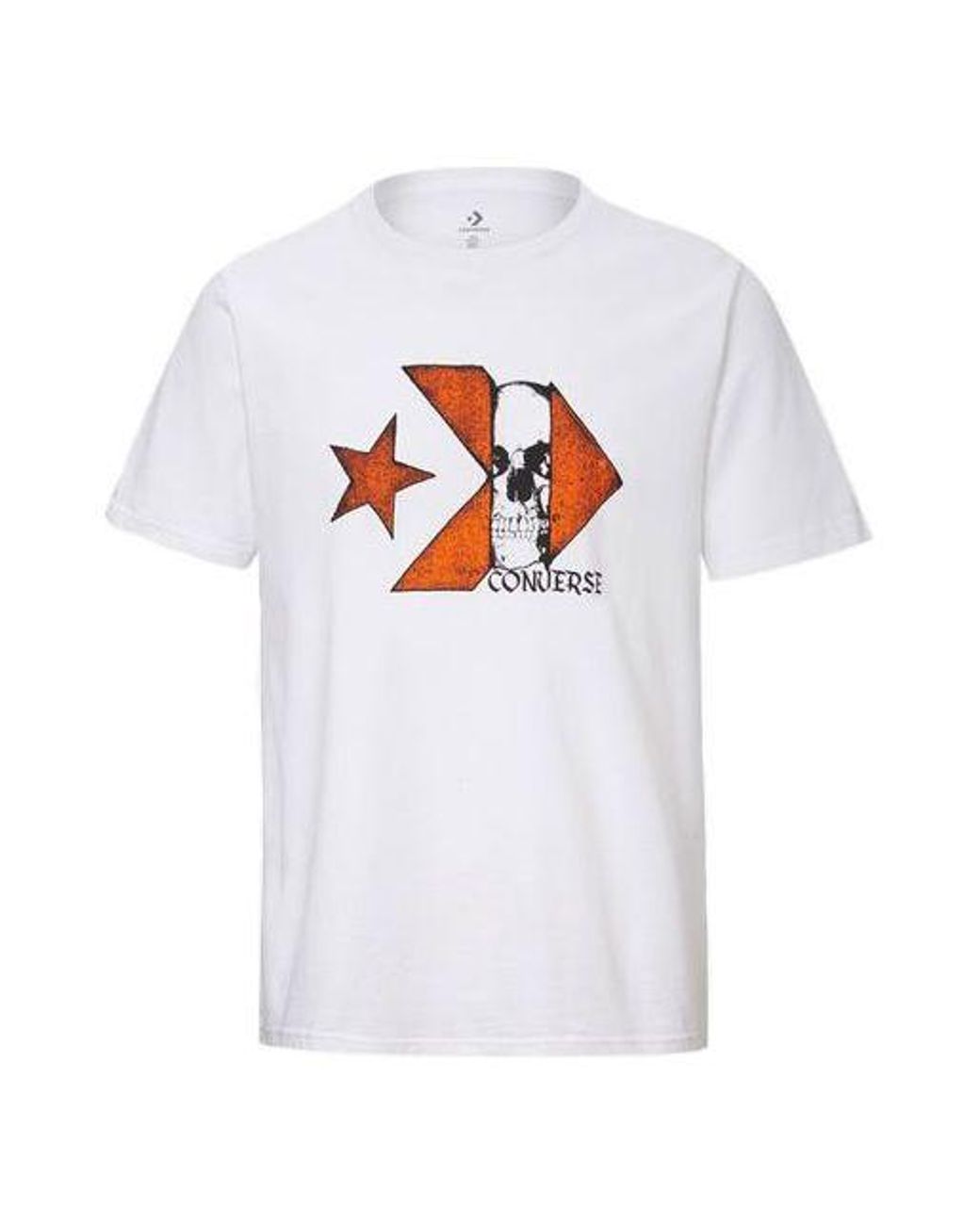Converse White Chuck Taylor Skull Logo Short Sleeve T-Shirt for men
